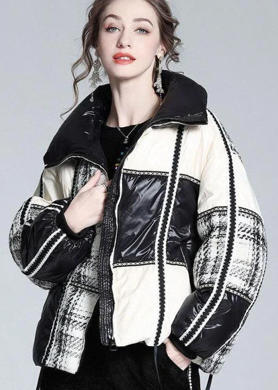 Women's longline double - breasted camel coats for a sophisticated lookElegant Colorblock Stand Collar Patchwork Duck Down Canada Goose Jacket Winter Women's longline double - breasted camel coats for a sophisticated lookElegant Colorblock Stand Collar Patchwork Duck Down Canada Goose Jacket Winter