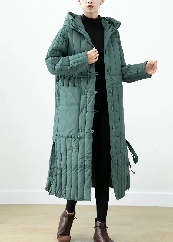 Checkered women's wool coats in a classic pattern for a timeless styleElegant Green Hooded Pockets Fine Cotton Filled Long Coat Winter Checkered women's wool coats in a classic pattern for a timeless styleElegant Green Hooded Pockets Fine Cotton Filled Long Coat Winter