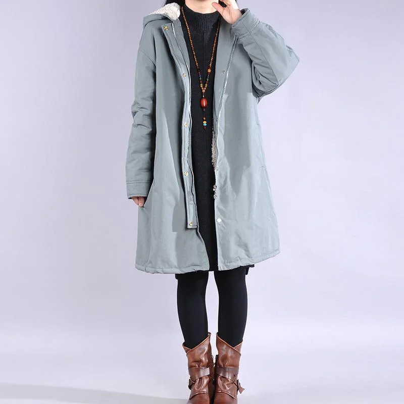 Women's knee - length wool blend coats with a fur collar for added warmthElegant light blue Parkas for women casual winter jacket hooded thick coats Women's knee - length wool blend coats with a fur collar for added warmthElegant light blue Parkas for women casual winter jacket hooded thick coats