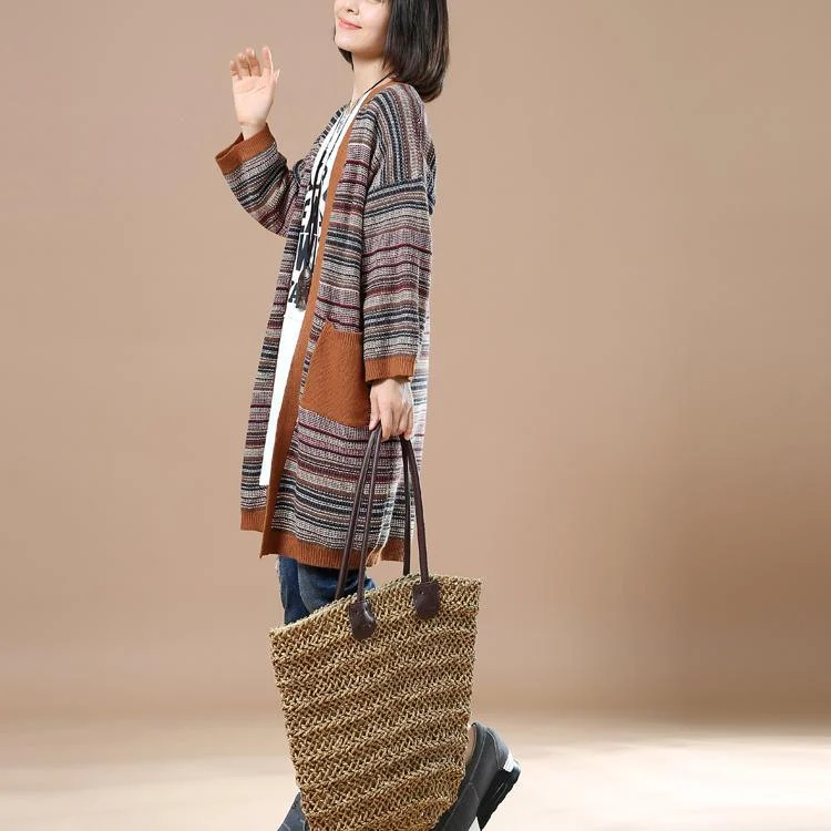 Embroidered women's cotton coats in a bohemian pattern for a unique designElegant women sweaters orange pockets coats Embroidered women's cotton coats in a bohemian pattern for a unique designElegant women sweaters orange pockets coats