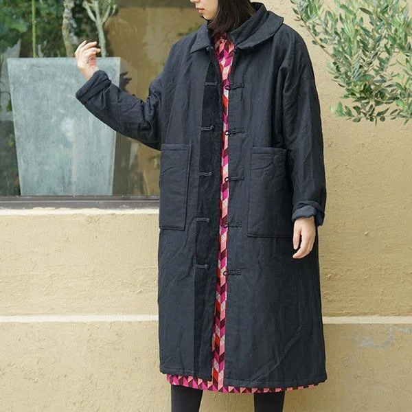 Oversized women's wool coats in a monochromatic look for a trendy outfitFashion All-match Double Collar Thick Cotton Coat 2020 New Loose Comfortable Women Coats Oversized women's wool coats in a monochromatic look for a trendy outfitFashion All-match Double Collar Thick Cotton Coat 2020 New Loose Comfortable Women Coats