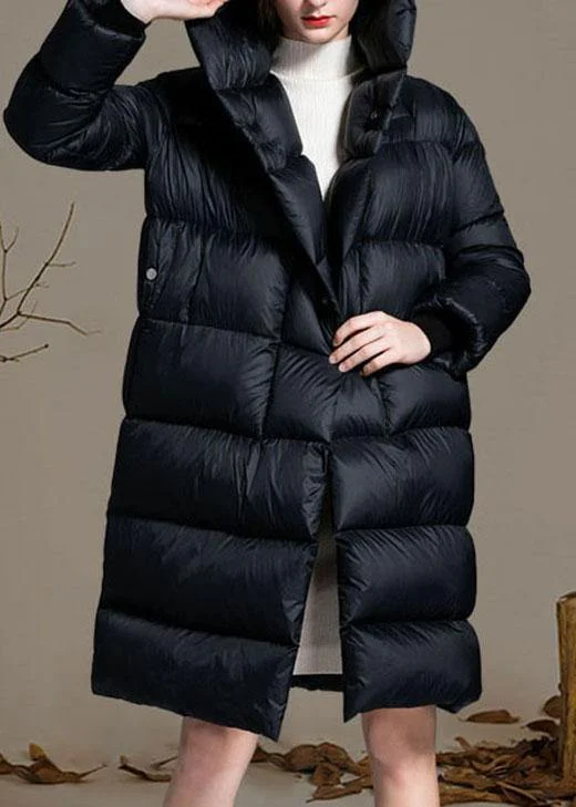 Women's cropped leather coats with silver studs for an edgy lookFashion Black Pockets Warm Regular Winter Duck Down Winter Coats Women's cropped leather coats with silver studs for an edgy lookFashion Black Pockets Warm Regular Winter Duck Down Winter Coats