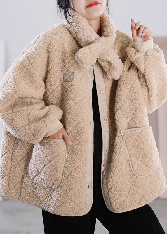 Belted women's cashmere coats in soft pastels for a luxurious feelFashion Khaki O-Neck Button Pockets Faux Fur Coat Winter Belted women's cashmere coats in soft pastels for a luxurious feelFashion Khaki O-Neck Button Pockets Faux Fur Coat Winter