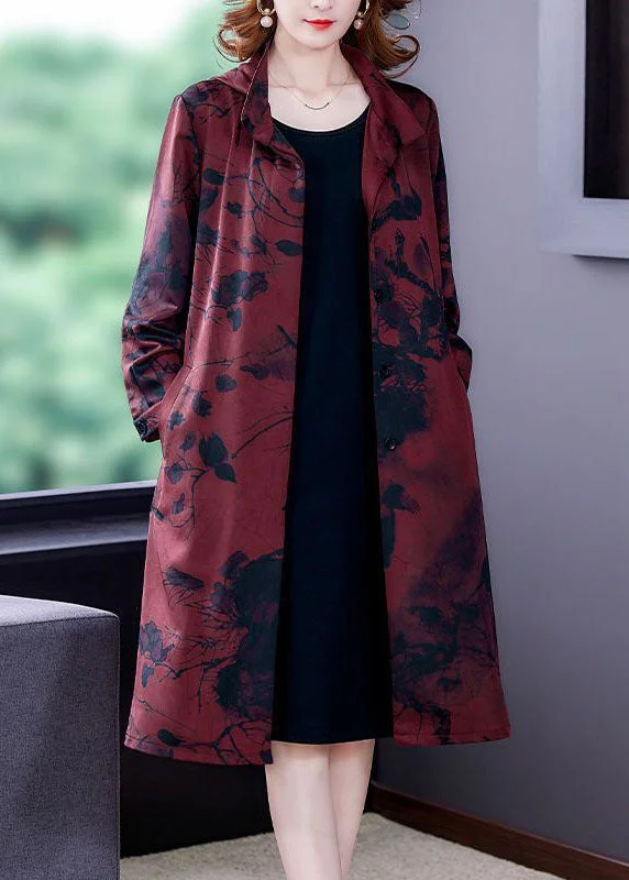 Women's knee - length wool blend coats with a fur collar for added warmthFitted Mulberry Peter Pan Collar Print Silk Coat Outwear Long Sleeve Women's knee - length wool blend coats with a fur collar for added warmthFitted Mulberry Peter Pan Collar Print Silk Coat Outwear Long Sleeve