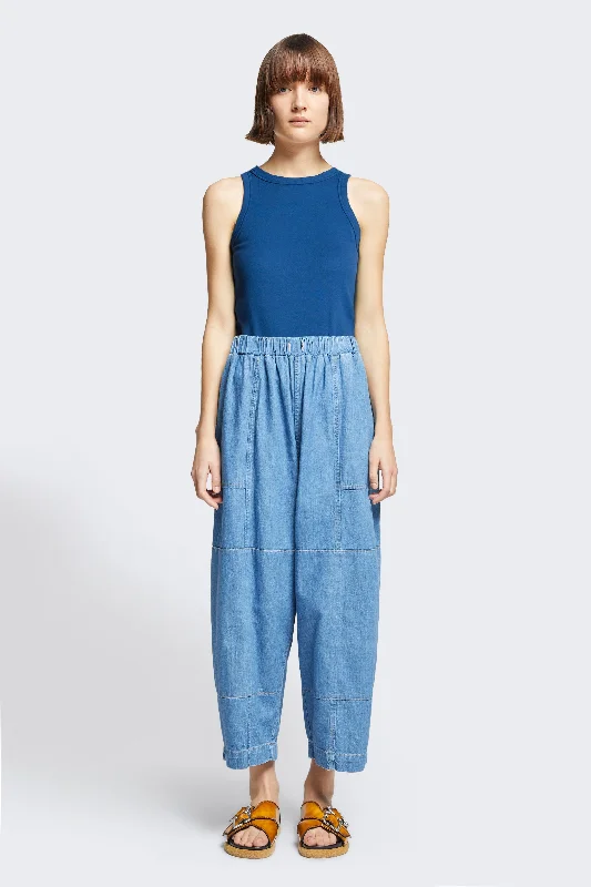 Pocketed Women T Shirt for Added FunctionalityFlux Racer Back Tank Indigo