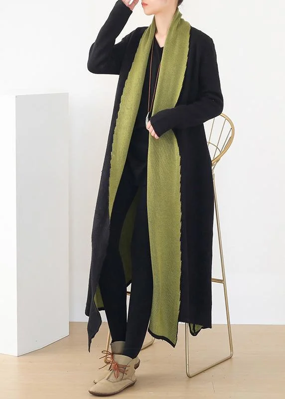 Mid - length women's down coats in a slim fit for a modern and sleek appearanceFor Work patchwork knit coats Loose fitting v neck wild knit outwear Mid - length women's down coats in a slim fit for a modern and sleek appearanceFor Work patchwork knit coats Loose fitting v neck wild knit outwear