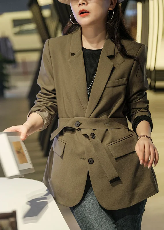 Long women's mac coats in a lightweight fabric for spring showersFrench Army Green Peter Pan Collar Sashes Cotton Cinch Coats Fall Long women's mac coats in a lightweight fabric for spring showersFrench Army Green Peter Pan Collar Sashes Cotton Cinch Coats Fall