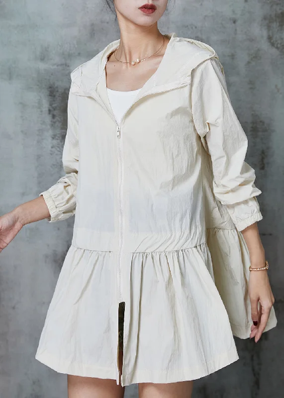 Women's longline double - breasted camel coats for a sophisticated lookFrench Beige Exra Large Hem Patchwork Cotton UPF 50+ Coat Jacket Spring Women's longline double - breasted camel coats for a sophisticated lookFrench Beige Exra Large Hem Patchwork Cotton UPF 50+ Coat Jacket Spring