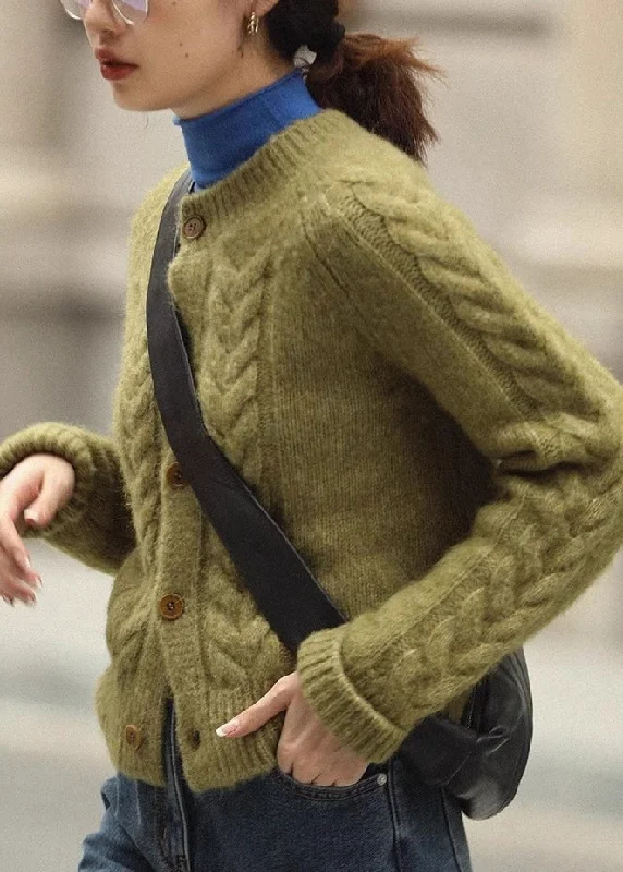 Women's longline double - breasted camel coats for a sophisticated lookGreen Cable Knit Sweaters Knit Coats O Neck Long Sleeve Women's longline double - breasted camel coats for a sophisticated lookGreen Cable Knit Sweaters Knit Coats O Neck Long Sleeve