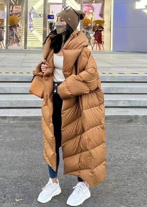 Hooded women's puffer coats in neon colors for high - visibility sportsHandmade Caramel Fine Cotton Filled Hooded Coat Winter Hooded women's puffer coats in neon colors for high - visibility sportsHandmade Caramel Fine Cotton Filled Hooded Coat Winter