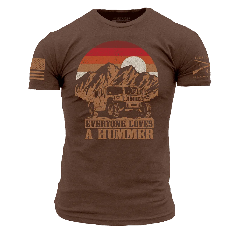 Graphic Print Women T Shirt for a Trendy StatementHummer T-Shirt - Heather Brown