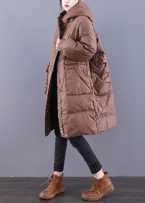 Long women's mac coats in a lightweight fabric for spring showersItalian Coffee Original Design Hooded Oversized Duck Down Puffers Jackets Winter Long women's mac coats in a lightweight fabric for spring showersItalian Coffee Original Design Hooded Oversized Duck Down Puffers Jackets Winter
