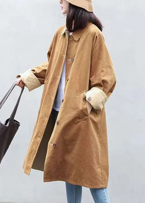 Quilted down women's coats with removable hoods for outdoor activitiesItalian Khaki Button Pockets Patchwork Corduroy Coats Fall Quilted down women's coats with removable hoods for outdoor activitiesItalian Khaki Button Pockets Patchwork Corduroy Coats Fall
