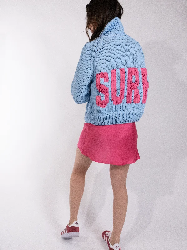 High - Low Hem Women's Cashmere - Blended SweatersJersey Surf Cardi
