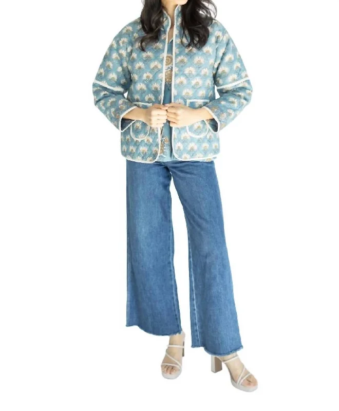 Bell - Sleeve Women's Mohair - Wool Blend SweatersLeo Jacket In Bluestone
