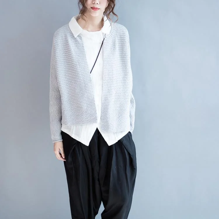 Mid - length women's down coats in a slim fit for a modern and sleek appearanceLight gray knitted sweater cardigan short knits cotton sweater coat Mid - length women's down coats in a slim fit for a modern and sleek appearanceLight gray knitted sweater cardigan short knits cotton sweater coat