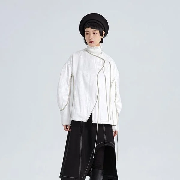 Women's knee - length wool blend coats with a fur collar for added warmthLine Splicing Parka Fashion Bandage Placket Solid Winter The New Color Casual Women Coat Simplicity Zen Short Top Women's knee - length wool blend coats with a fur collar for added warmthLine Splicing Parka Fashion Bandage Placket Solid Winter The New Color Casual Women Coat Simplicity Zen Short Top