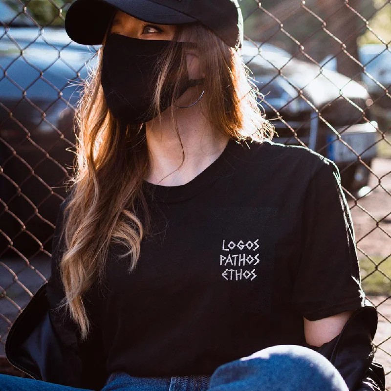 Tie - Dye Women T Shirt with a Bohemian VibeLogos Pathos Ethos - Embroidered - Premium T-Shirt Tie - Dye Women T Shirt with a Bohemian VibeLogos Pathos Ethos - Embroidered - Premium T-Shirt