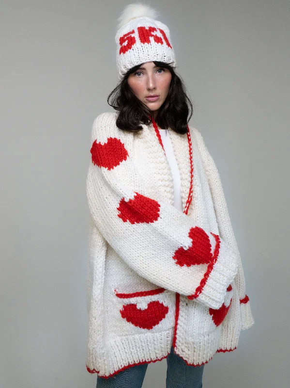 Tie - Front Women's Lambswool Sweaters in Pastel HuesLong Love Jacket