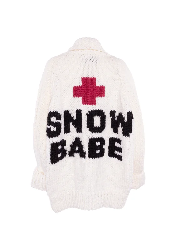 V - Neck Women's Ribbed Wool Sweaters for FallLong SNOW BABE Jacket