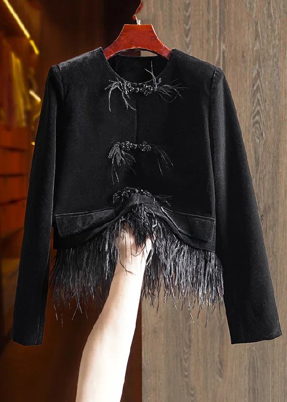 Oversized women's wool coats in a monochromatic look for a trendy outfitLoose Black Button Tasseled Detachable Patchwork Velour Coats Long Sleeve Oversized women's wool coats in a monochromatic look for a trendy outfitLoose Black Button Tasseled Detachable Patchwork Velour Coats Long Sleeve