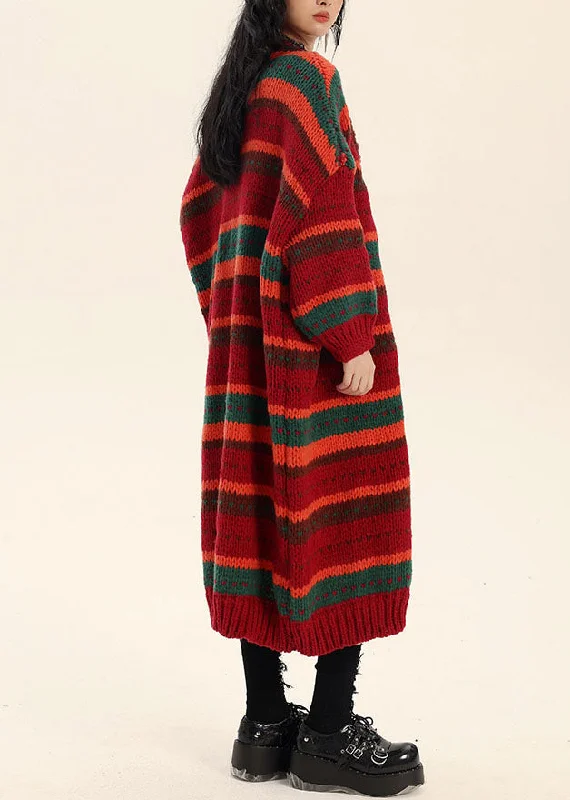 Women's waterproof parka coats with multiple pockets for practicalityLoose Red V Neck Striped Button Cotton Knit Waistcoat Fall Women's waterproof parka coats with multiple pockets for practicalityLoose Red V Neck Striped Button Cotton Knit Waistcoat Fall