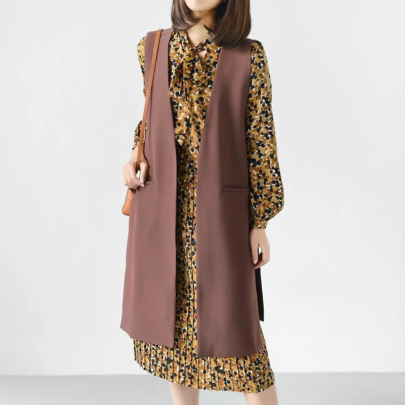 Mid - length women's down coats in a slim fit for a modern and sleek appearanceLotus purple chiffon vest long sleeveless jacket coats outwear Mid - length women's down coats in a slim fit for a modern and sleek appearanceLotus purple chiffon vest long sleeveless jacket coats outwear