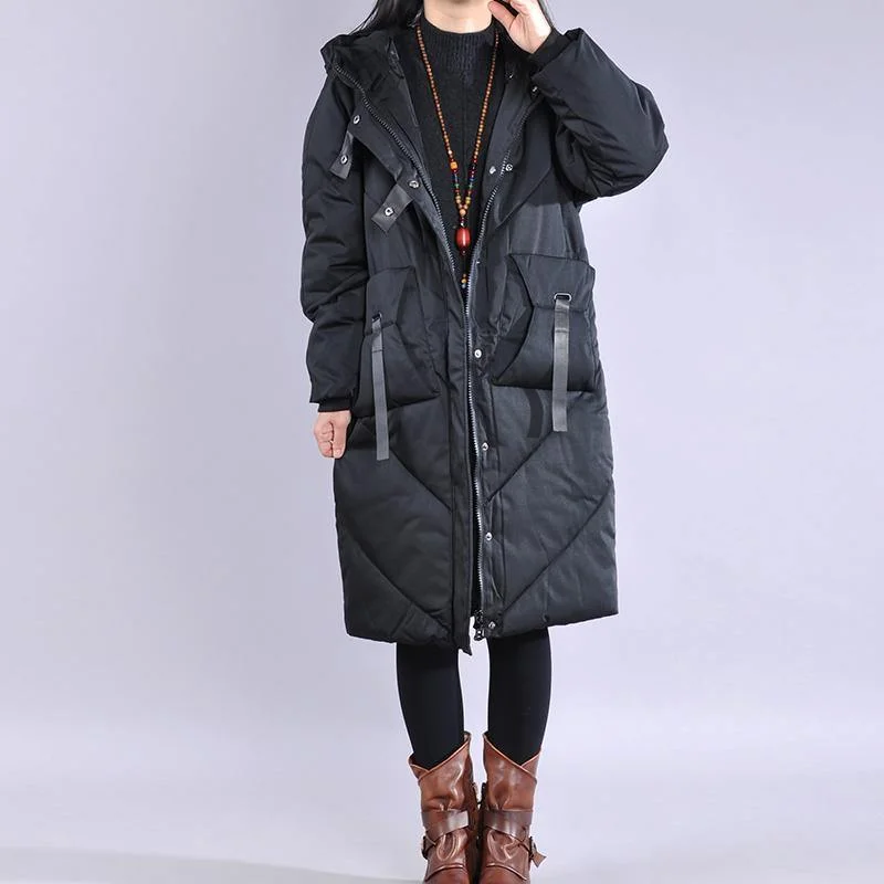Women's waterproof parka coats with multiple pockets for practicalityLuxury black winter parkas casual down jacket zippered hooded outwear Women's waterproof parka coats with multiple pockets for practicalityLuxury black winter parkas casual down jacket zippered hooded outwear