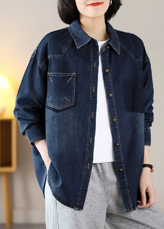 Quilted down women's coats with removable hoods for outdoor activitiesModern Navy Oversized Embroideried Warm Fleece Denim Jackets Spring Quilted down women's coats with removable hoods for outdoor activitiesModern Navy Oversized Embroideried Warm Fleece Denim Jackets Spring