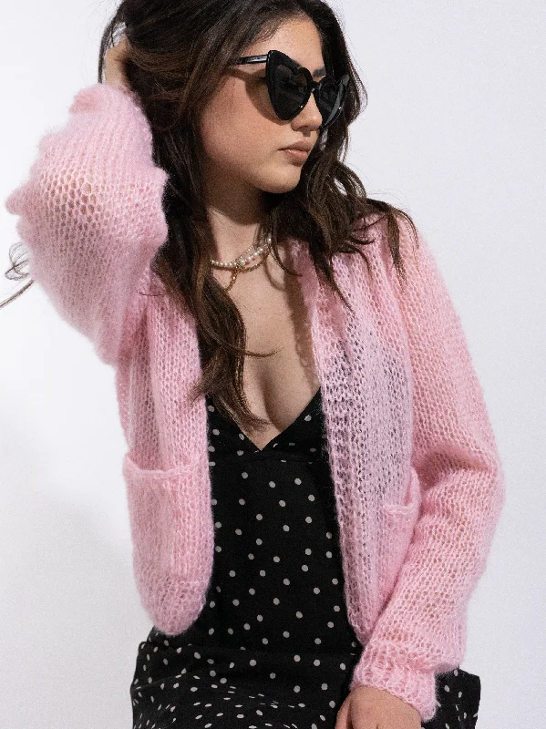 Mock Neck Women's Alpaca Wool Sweaters in Earth TonesMohair Cardi