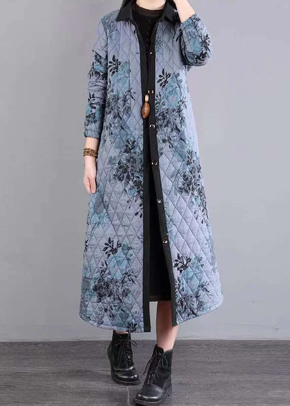 Women's longline double - breasted camel coats for a sophisticated lookNatural Blue Peter Pan Collar Patchwork Fine Cotton Filled Coats Winter Women's longline double - breasted camel coats for a sophisticated lookNatural Blue Peter Pan Collar Patchwork Fine Cotton Filled Coats Winter