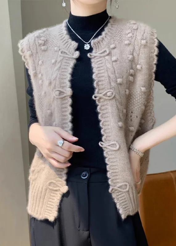 Long women's mac coats in a lightweight fabric for spring showersNew Camel O Neck Button Patchwork Cotton Knit Waistcoat Sleeveless Long women's mac coats in a lightweight fabric for spring showersNew Camel O Neck Button Patchwork Cotton Knit Waistcoat Sleeveless