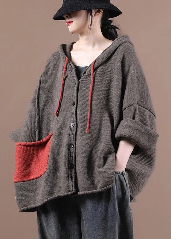 Quilted down women's coats with removable hoods for outdoor activitiesNew Chocolate Loose Long sleeve Fall Sweater Jackets Quilted down women's coats with removable hoods for outdoor activitiesNew Chocolate Loose Long sleeve Fall Sweater Jackets
