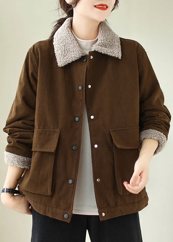Belted women's cashmere coats in soft pastels for a luxurious feelNew Coffee Peter Pan Collar Pockets Fleece Wool Lined Jacket Winter Belted women's cashmere coats in soft pastels for a luxurious feelNew Coffee Peter Pan Collar Pockets Fleece Wool Lined Jacket Winter