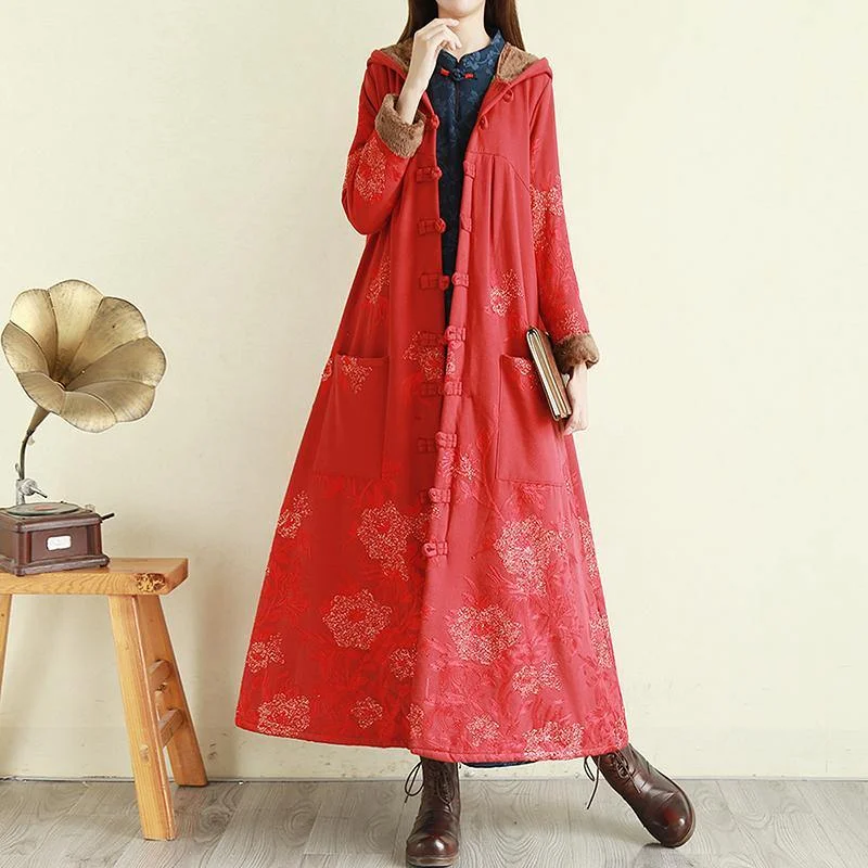 Hooded women's puffer coats in neon colors for high - visibility sportsNew red embroidery women parka Loose fitting Jackets & Coats winter outwear hooded Hooded women's puffer coats in neon colors for high - visibility sportsNew red embroidery women parka Loose fitting Jackets & Coats winter outwear hooded