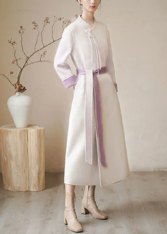 Women's cropped leather coats with silver studs for an edgy lookNew Retro Beige Tasseled Pockets Tie Waist Woolen Coat Winter Women's cropped leather coats with silver studs for an edgy lookNew Retro Beige Tasseled Pockets Tie Waist Woolen Coat Winter
