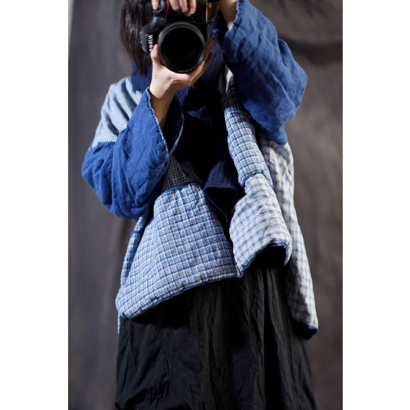Quilted down women's coats with removable hoods for outdoor activitiesOmychic Loose Patchwork Plaid Padded Coat Parkas Ladies Vintage Spliced Coat Outerwear Female 2020 Autumn Winter Coat Quilted down women's coats with removable hoods for outdoor activitiesOmychic Loose Patchwork Plaid Padded Coat Parkas Ladies Vintage Spliced Coat Outerwear Female 2020 Autumn Winter Coat