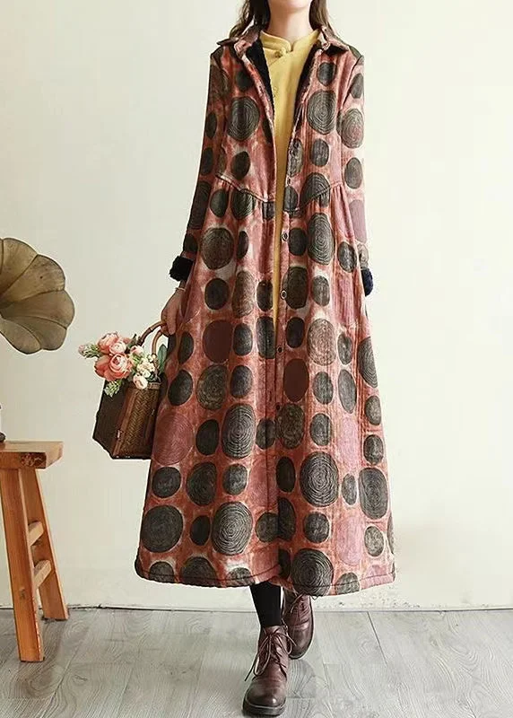 Oversized women's wool coats in a monochromatic look for a trendy outfitOrganic Orange Peter Pan Collar Pockets Print Warm Fleece Coats Winter Oversized women's wool coats in a monochromatic look for a trendy outfitOrganic Orange Peter Pan Collar Pockets Print Warm Fleece Coats Winter