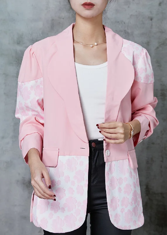 Petite women's wool blend coats with a tailored fit for a flattering silhouetteOriginal Design Pink Print Patchwork Cotton Coats Spring Petite women's wool blend coats with a tailored fit for a flattering silhouetteOriginal Design Pink Print Patchwork Cotton Coats Spring
