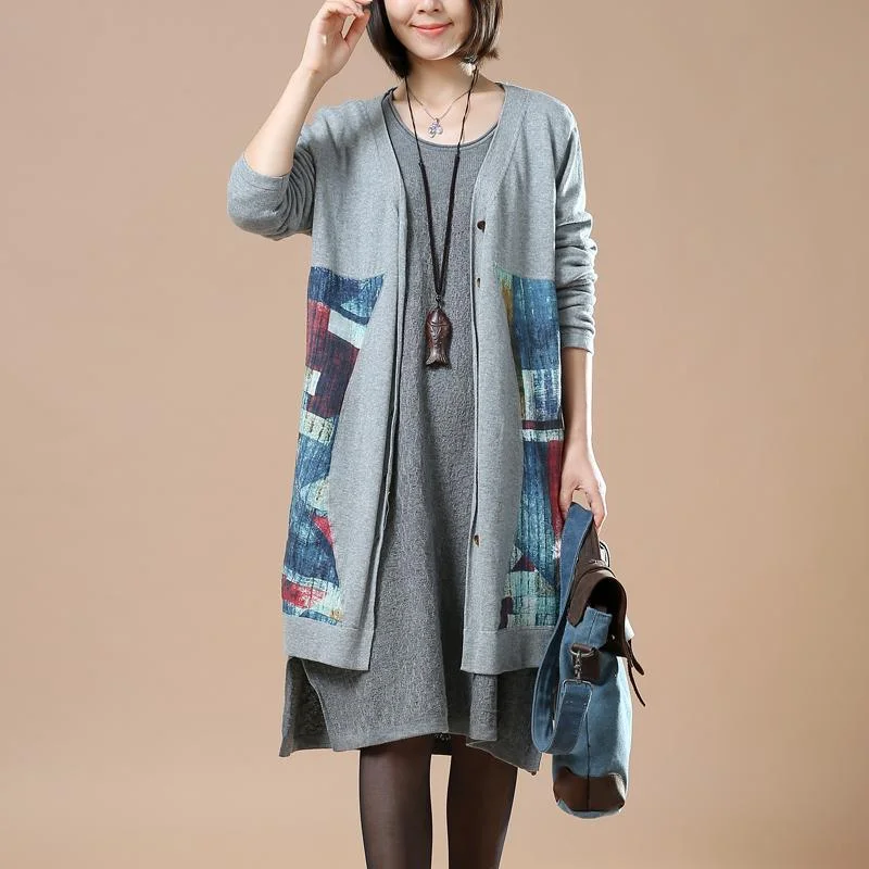 Mid - length women's down coats in a slim fit for a modern and sleek appearanceOriginal gray floral knit jackets sweater coats Mid - length women's down coats in a slim fit for a modern and sleek appearanceOriginal gray floral knit jackets sweater coats