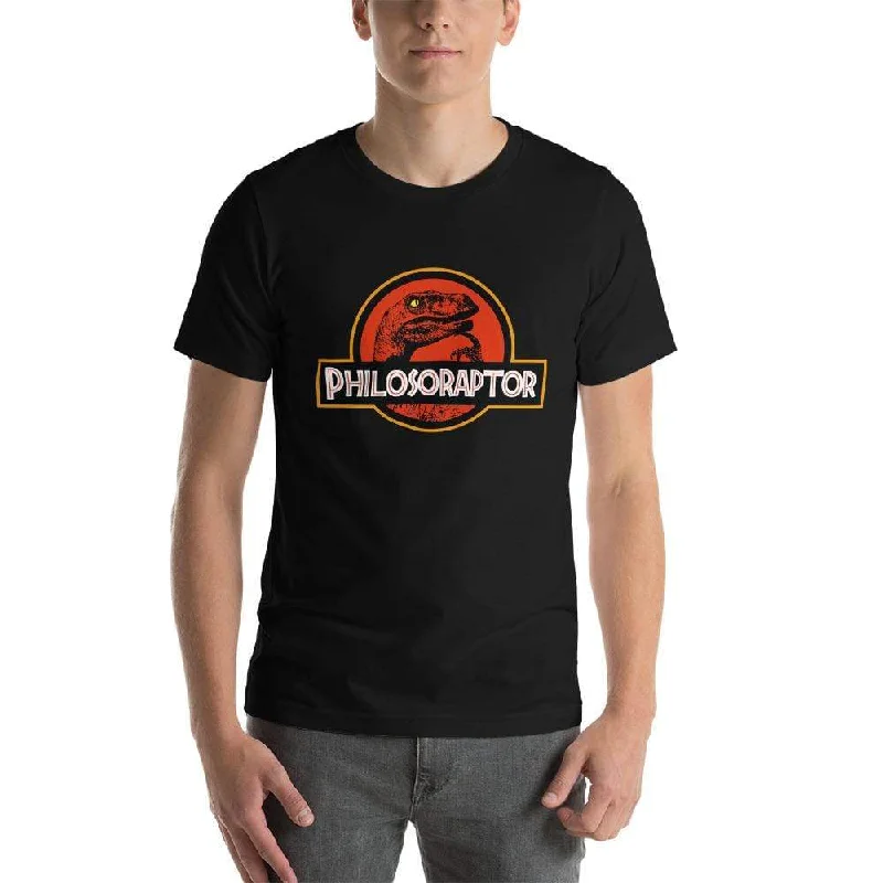 Striped Women T Shirt in a Classic PatternPhilosoraptor Crossover - Basic T-Shirt