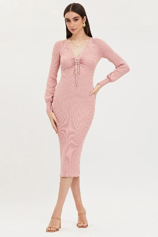 Short Sleeve Women's Cashmere Sweater Dresses in Pastel HuesPink Knit Dress Evening Midi Short Sleeve Women's Cashmere Sweater Dresses in Pastel HuesPink Knit Dress Evening Midi