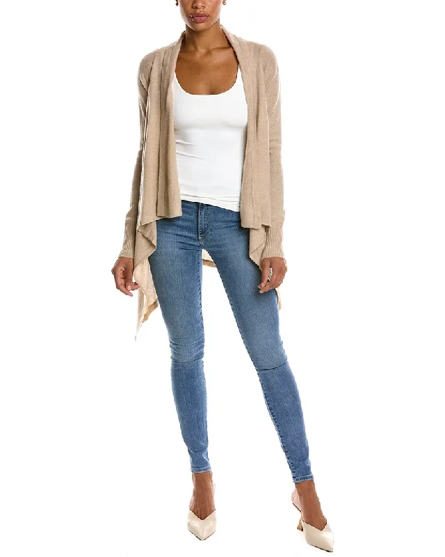 Wrap - Style Women's Lambswool Sweater Dresses in Elegant ShadesQi Cashmere Jersey Waterfall Wool & Cashmere-Blend Cardigan Wrap - Style Women's Lambswool Sweater Dresses in Elegant ShadesQi Cashmere Jersey Waterfall Wool & Cashmere-Blend Cardigan
