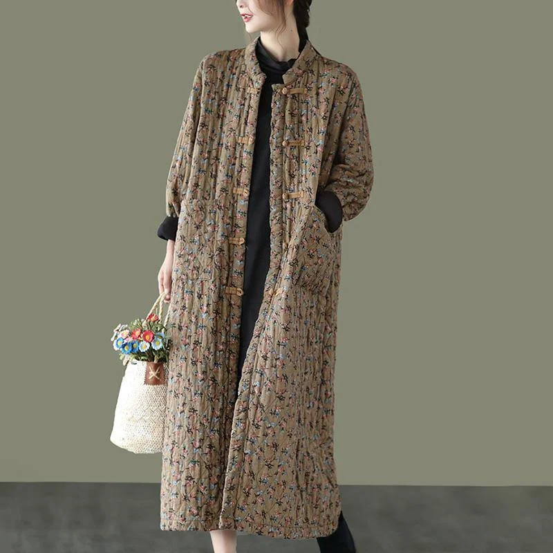 Oversized women's wool coats in a monochromatic look for a trendy outfitRetro Pocket Warm Long Cotton Women Coat Oversized women's wool coats in a monochromatic look for a trendy outfitRetro Pocket Warm Long Cotton Women Coat