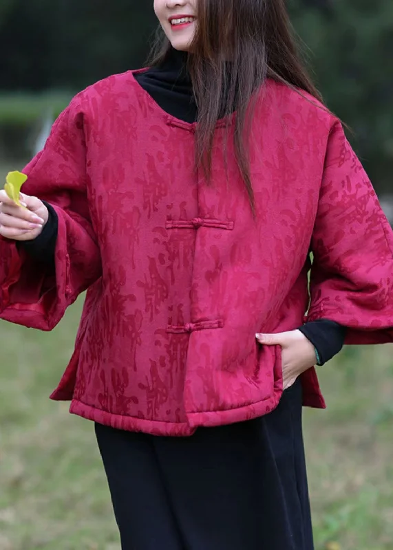 Women's longline double - breasted camel coats for a sophisticated lookRose Fine Cotton Filled Coats Oriental Button Jacquard Winter Women's longline double - breasted camel coats for a sophisticated lookRose Fine Cotton Filled Coats Oriental Button Jacquard Winter