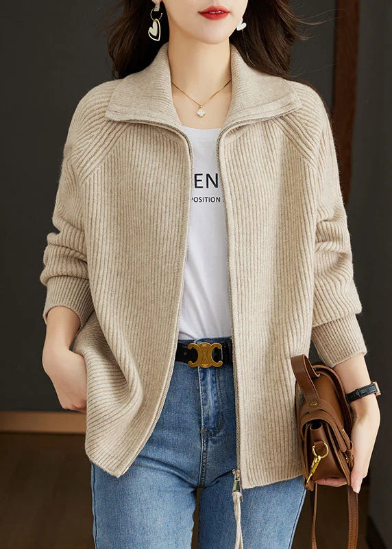 Petite women's wool blend coats with a tailored fit for a flattering silhouetteSimple Apricot Peter Pan Collar Zippered Patchwork Wool Coat Fall Petite women's wool blend coats with a tailored fit for a flattering silhouetteSimple Apricot Peter Pan Collar Zippered Patchwork Wool Coat Fall
