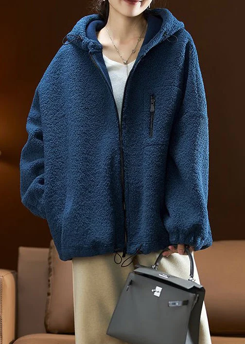 Plus size women's wool blend coats for a warm and stylish winterSimple Blue Hooded Pockets Drawstring Teddy Faux Fur Coats Long Sleeve Plus size women's wool blend coats for a warm and stylish winterSimple Blue Hooded Pockets Drawstring Teddy Faux Fur Coats Long Sleeve