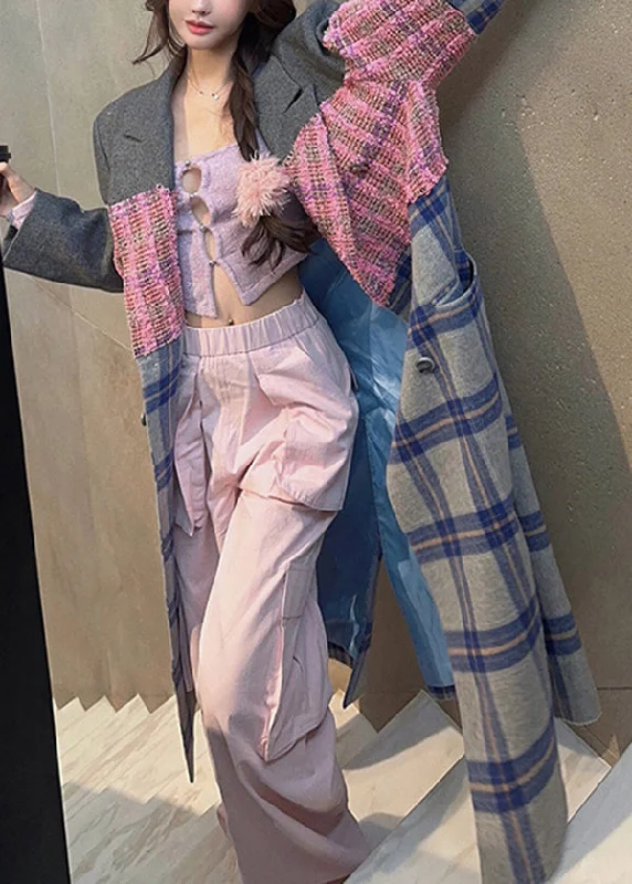 Mid - length women's down coats in a slim fit for a modern and sleek appearanceSpring New Original Design Lazy Style Long Woolen Coat Mid - length women's down coats in a slim fit for a modern and sleek appearanceSpring New Original Design Lazy Style Long Woolen Coat