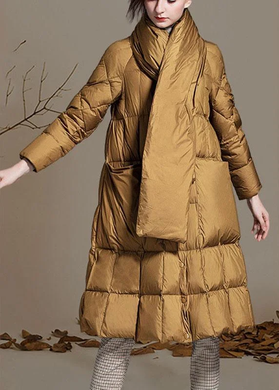 Women's waterproof parka coats with multiple pockets for practicalityStreet Khaki Loose Pockets Button Winter Duck Down Winter Coats Women's waterproof parka coats with multiple pockets for practicalityStreet Khaki Loose Pockets Button Winter Duck Down Winter Coats