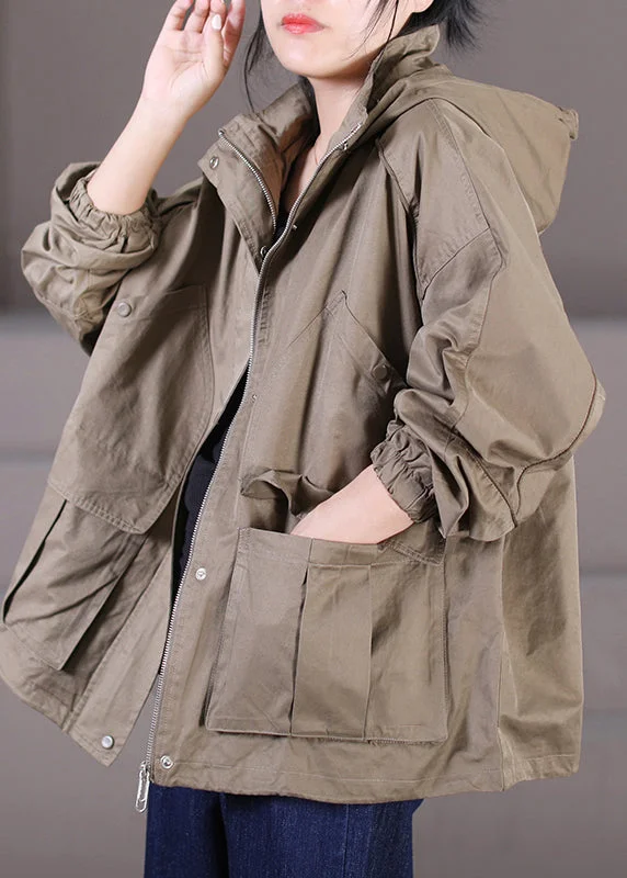 Shearling - lined women's leather coats for ultimate warmth and luxuryStyle Chocolate Stand Collar Zippered Patchwork Button Pockets Hooded Coats Long Sleeve Shearling - lined women's leather coats for ultimate warmth and luxuryStyle Chocolate Stand Collar Zippered Patchwork Button Pockets Hooded Coats Long Sleeve